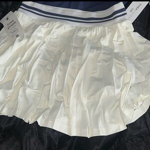 White Pleated Skirt